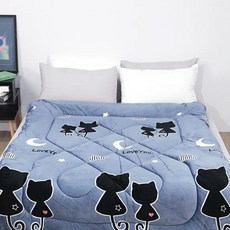 夢之語 石墨烯防靜電法蘭絨暖暖被, 熱戀小喵