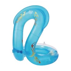愛北鼻 親子套頭背心S型泳圈 袋裝三氣囊-成人 L碼 安全舒適 多尺寸可選, 1入, 藍色