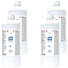 더블유제약 소독용 에탄올, 4개, 1L