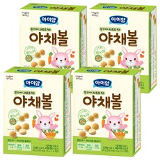 일동후디스 아이얌 야채볼, 시금치 + 당근 + 브로콜리 혼합맛, 15g, 4개