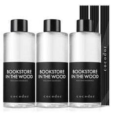 코코도르 디퓨저 리필액 200ml + 리드스틱 5P, 북스토어인더우드, 3개