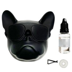 엠퓨처 차량용 불독 방향제 매트블랙 + 오일 15ml + 클립 3cm + 오일솜 세트, 에어프릴프레쉬, 1세트