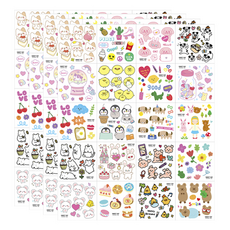 CRYSTAL FANCY Sweet Day ins 透明裝飾貼紙 20款 x 4張組合, 混合顏色, 1套