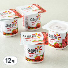 요플레 오리지널 딸기, 85g, 12개