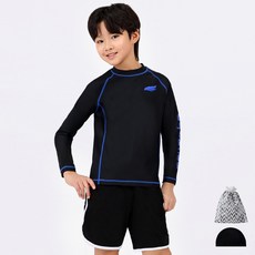 AQUATICA 童款衝浪長袖上衣+短褲+泳帽+收納袋組合 AQA352P