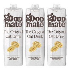 Goodmate 原味燕麥飲, 3個, 1L