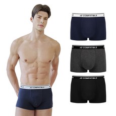 JAMES DEAN 男性用透氣優質莫代爾四角褲3件組