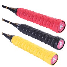 Pen Space Minimax EVA 高級球拍握把帶 3件組, 黃色 + 紅色 + 黑色