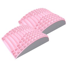 더지니유 운동 보조 목 허리 스트레칭 EVA 안마 지지대 핑크, 2개