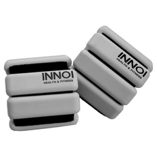 Innoi 手腕腳踝穿戴式矽膠重量帶 2件組, 灰色, 900g