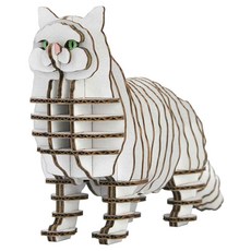 Hacomo 療癒系紙模型 GRID 4836, 波斯貓 白色, 1個, 58