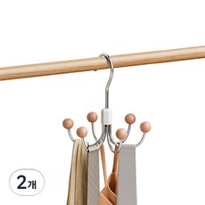 몽리코 옷장 가방 타이 스카프 다용도 걸이대, 시더우드, 2개