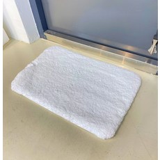 Youngbayoung 蓬鬆柔軟簡約居家地墊, 白色