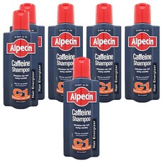 Alpecin 咖啡因洗髮露 C1 強健髮根 活絡頭皮 豐盈髮絲 德國製造, 375ml, 6瓶