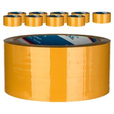 BUKWANG KOREA CHEMICALS 中型包裝 封箱膠帶 80m 62mic, 黃色, 10個