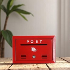 Seorabeol 壁掛式鐵製郵箱, 紅色郵筒