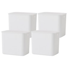 룸앤홈 애니 팬트리 수납박스, 화이트, L(260 x 365 x 320 mm), 8개