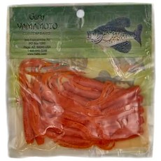 Gary YAMAMOTO 3吋 緩沉 迷你菜頭 假餌, 橘色 + 細紅亮片, 1包