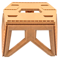 攜帶型防滑摺疊凳 - 卡其色 尺寸: 35x20x23.5 (cm) 重量: 700 克(g) 手提設計 輕鬆收納, 1個