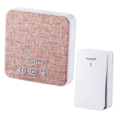 MoniSee 莫尼希 簡約時尚自發電無線門鈴 一對一 IPX6級防水 透光發訊 150公尺有效距離, 1組