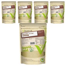 Vilson 米森 有機砂糖 無添加防腐劑、人工香料及色素 無添加抗凝結劑 來自純淨無汙染農場, 450g, 5包