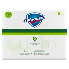 세이프가드 비누 알로에향, 113g, 8개