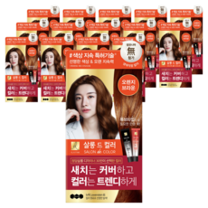 엘라스틴 살롱 드 컬러 앤 새치 염색 크림, 오렌지브라운, 15개
