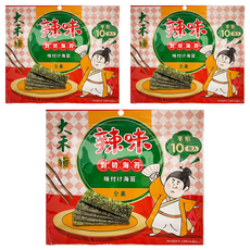 大禾 辣味對切海苔, 13.2g, 3包