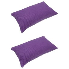 베고자니 순면 줄누빔 메밀베개, 워시드 퍼플, 2개