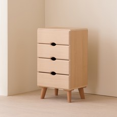 제이디퍼니처 고급 4단 서랍장, 메이플, 1개