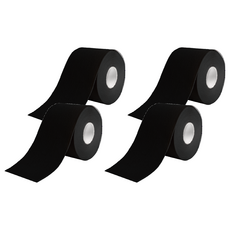 Flowers 花芊 肌肉運動膠帶 黑色 4捲, 50mm x 5m, 運動防護, 肌肉支撐, 1入