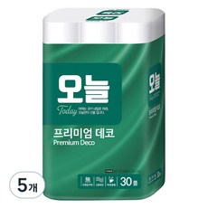 오늘 프리미엄 데코 3겹 화장지, 30m, 30롤, 5개