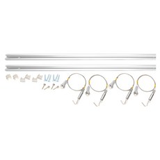 MYTOW 天花板相框掛鉤高級導軌組 1.0m, 銀, 2組