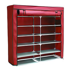 台灣 MIDAS S六層雙排萬用收納櫃 酒紅色 110 x 28 x 108cm