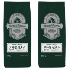gomgom 巴西桑托斯咖啡豆, 咖啡豆(無研磨), 500g, 2包