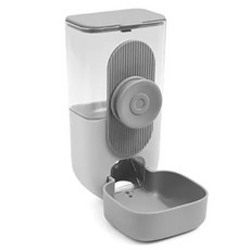 蘿林嚴選 掛籠式自動蓄水寵物餵食器 (寵物碗/水碗/飲水器) 灰色, 1入