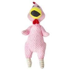 加厚波蘿絨毛雞玩具 適用於貓咪/狗狗, 粉色, 1個