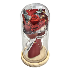 復古永生花小夜燈, 玫瑰(紅)