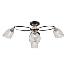 Honey Comb 鄉村風半吸頂燈四燈, FG061-0805