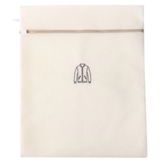 厚款刺繡洗衣袋 50 x 60cm 大號 105g, 米色, 2個