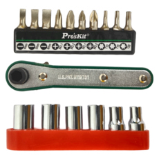 Pro'sKit 寶工 16合1直匣式棘輪替換扳手組 公制 1PK-202A, 1組