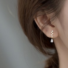 Theothercolor 女性迷你水鑽垂墜耳環 DW 263