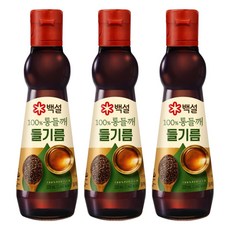 백설 100% 통들깨 들기름, 320ml, 3개