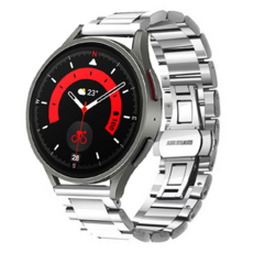 LuA lovel Galaxy Watch高級金屬錶帶 20mm, 銀色