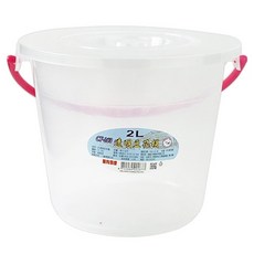 震嶸塑膠 透明豆花桶 附蓋 2L 顏色隨機- 台灣製造 食品級材質 居家收納好幫手, 1個