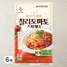 CJ제일제당 칠리 토마토 스파게티 2인분, 640g, 6개