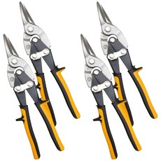 超省力萬能剪刀, CR-MO鋼材, 刀刃硬度59-62HRC, 安全鎖扣設計, 黃色手柄, 4個