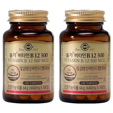 SOLGAR 維他命B12補充錠 500mcg, 100顆, 2罐