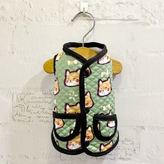 SassyDog 格紋馬甲 犬用, 柴犬風, 1件