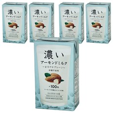 TSUKUBA 筑波乳業 杏仁飲 香醇原味 無糖, 5個, 1L